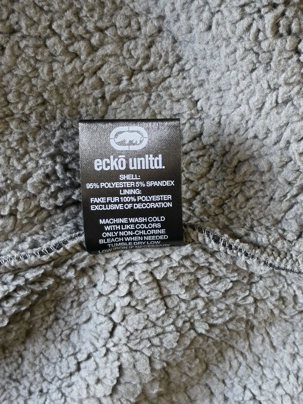 Ecko Unlimited Black Full-Zip Tip Top Sherpa Hoodie Medium NWT